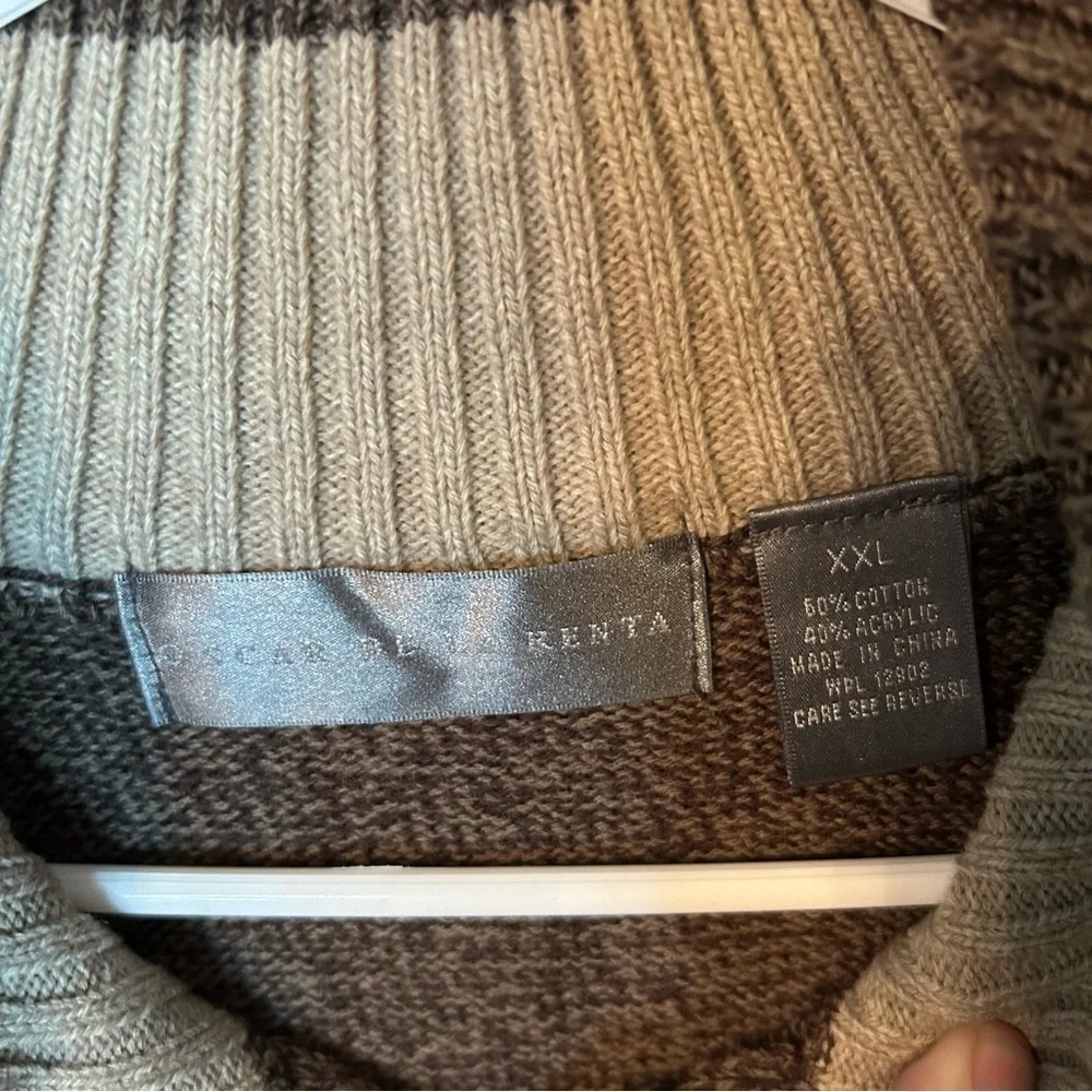 Oscar de la Renta XXL mens 1/4 zip sweater very good condition